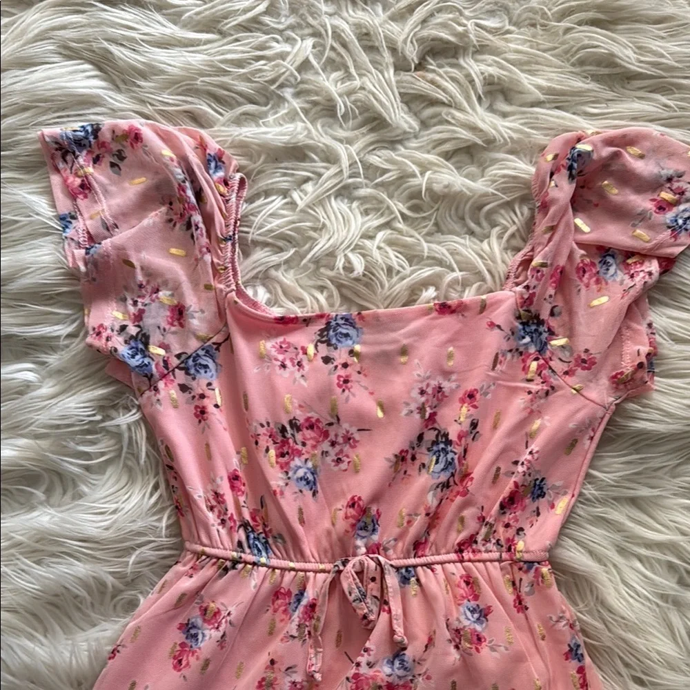 Floral Pink Kids Dress